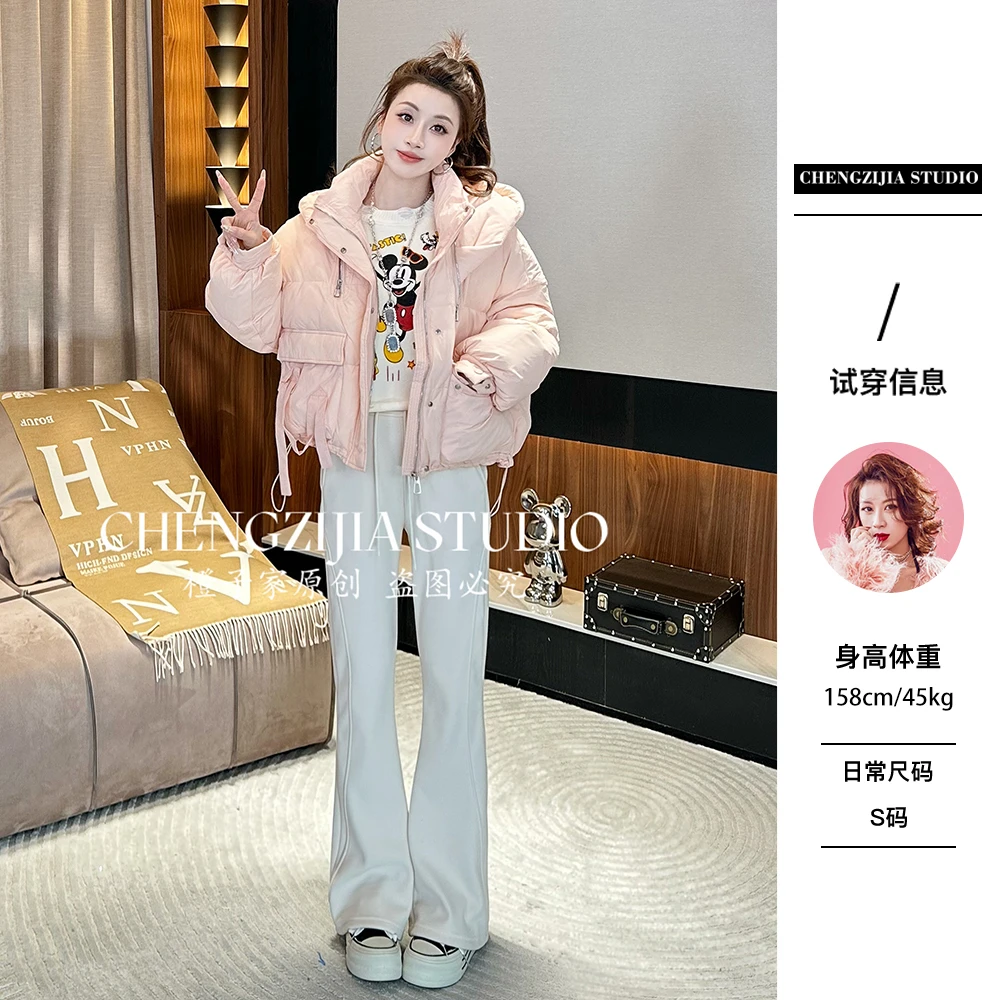 【裴诗婷 】橙子·studio【甜心珍妮】WT0444拉链带帽抽绳派克服外套