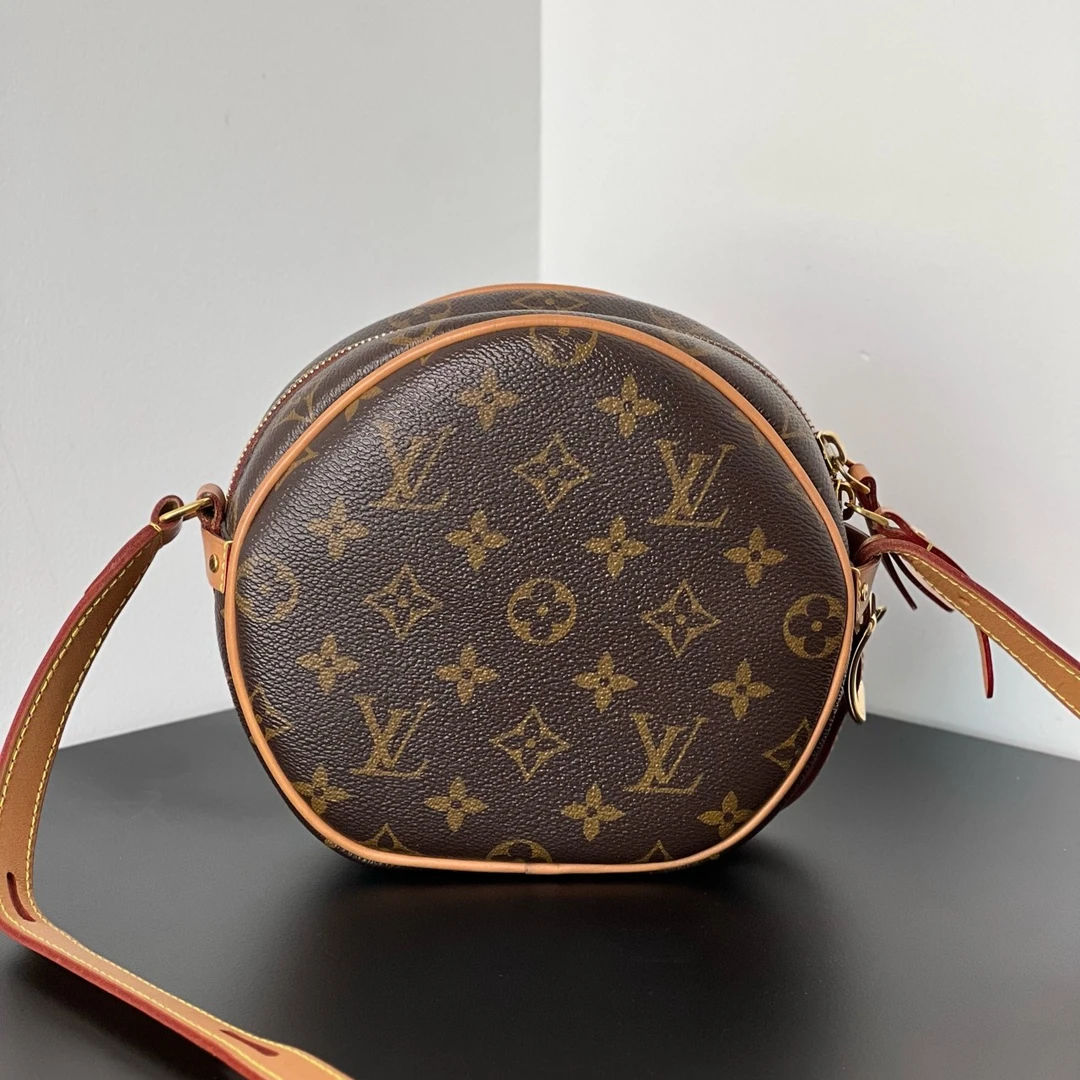 99新 LouisVuitton/路易威登 BOÎTE CHAPEAU SOUPLE老花圆饼包