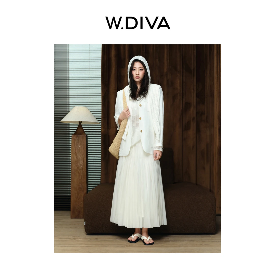 W.Diva【画眉】100亚麻西装春季休闲简约气质长袖外套女51C211562