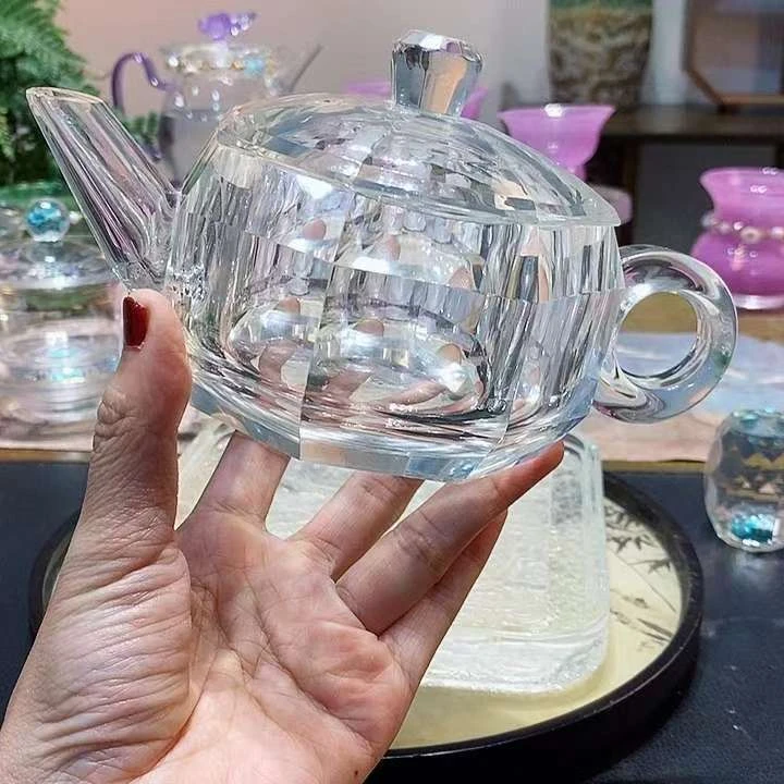 透明水晶功夫茶具套装高档轻奢泡茶壶家用中式茶壶冲茶器