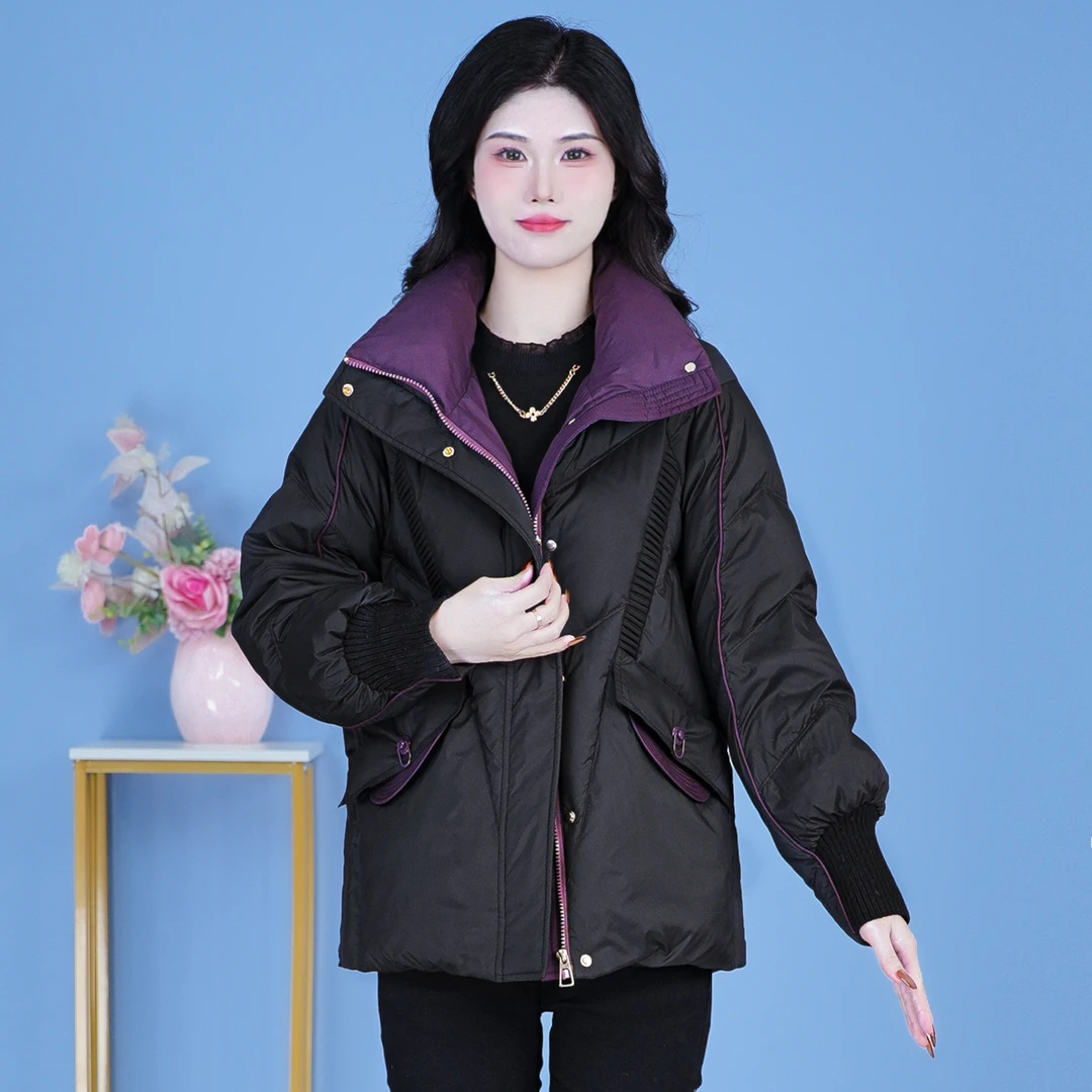 【SJYF5212】2024年秋冬新款时尚洋气宽松保暖加厚休闲显瘦羽绒服