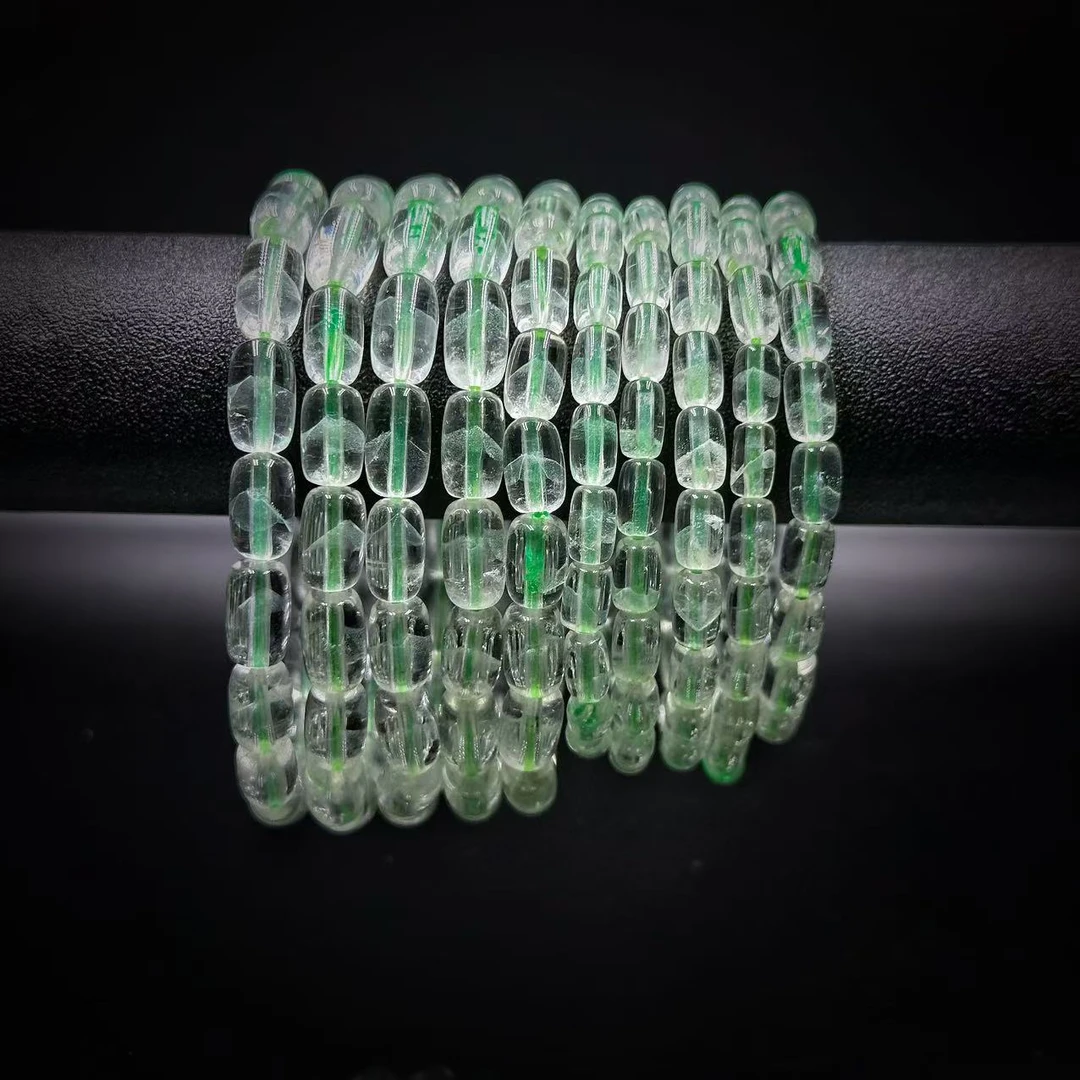 【缪老师严选】SJ1078 玻璃体颗颗塔尖翠幽灵手链 多样性发其一