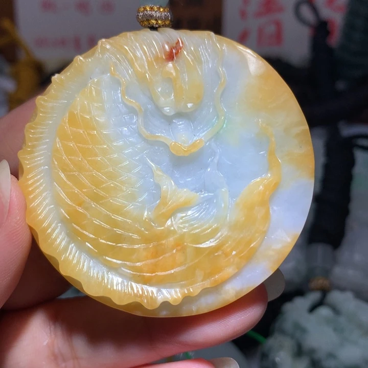 翡翠未镶嵌颈饰保真天然A货翡翠