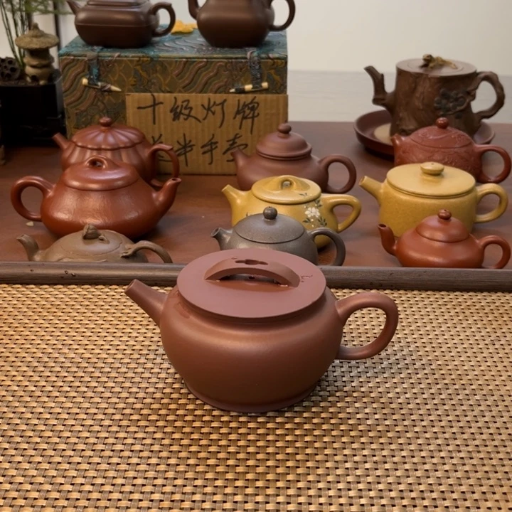 紫砂茶壶汉瓦底槽清全手工