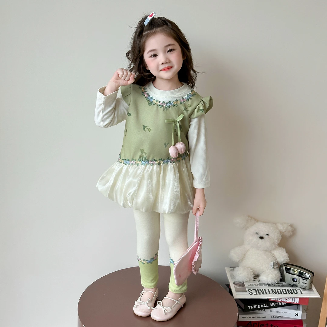 女童春秋小女孩洋气穿搭宝宝早秋套装2025新款秋季儿童韩版两件套