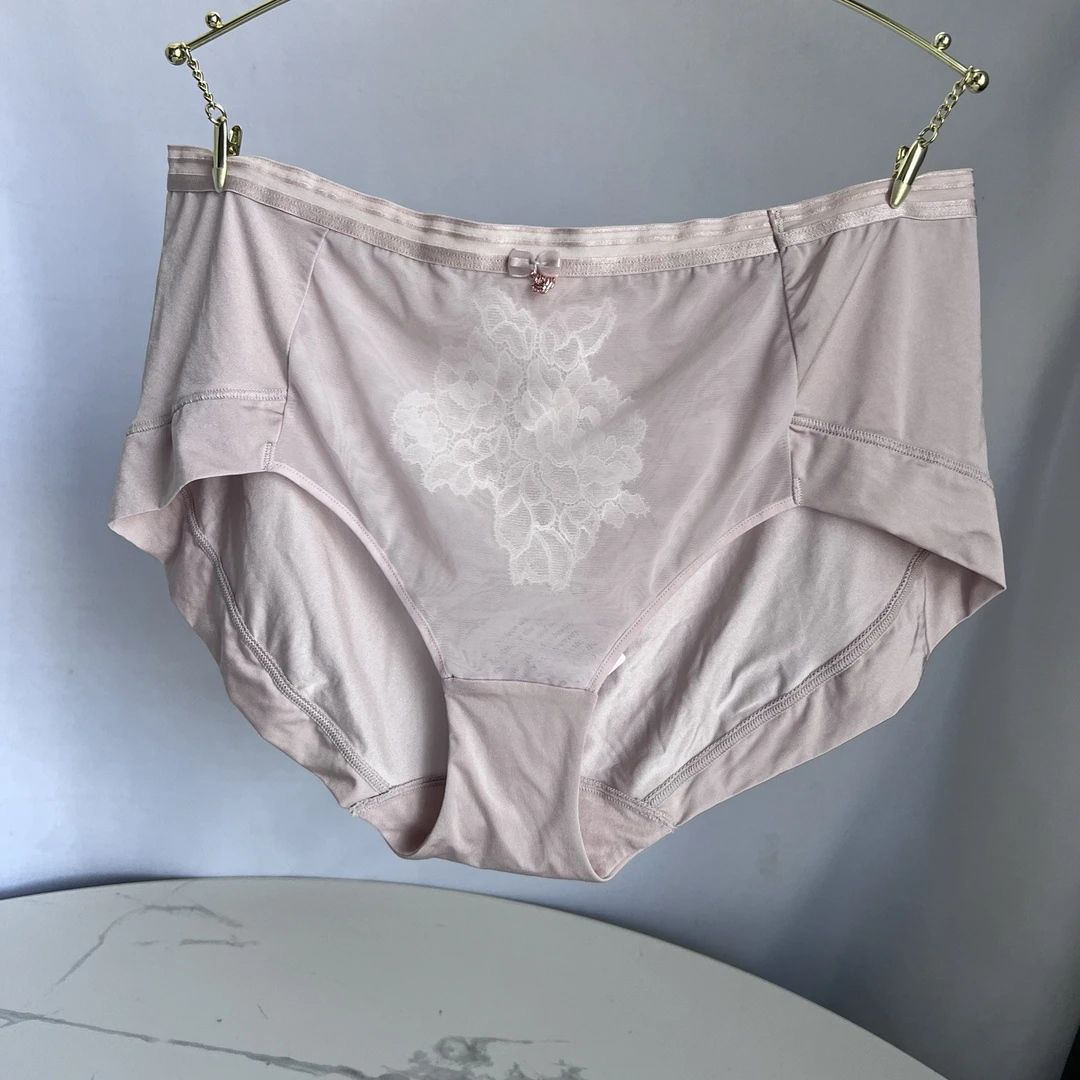 黛**Florale优雅芍药蕾丝舒适中腰平角内裤女87-2373 NO退换