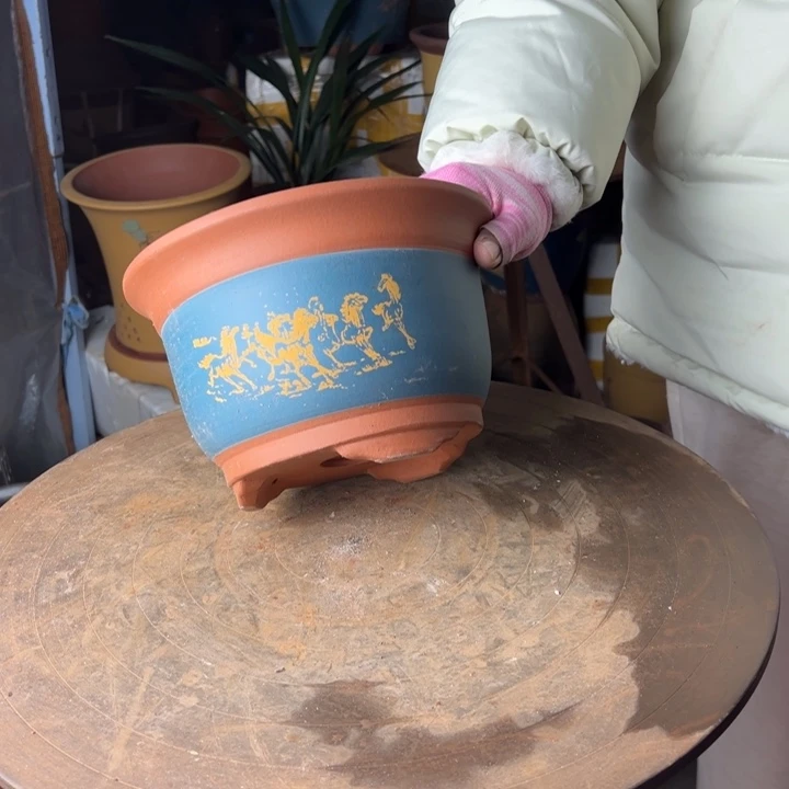 紫砂宜兴紫砂花盆