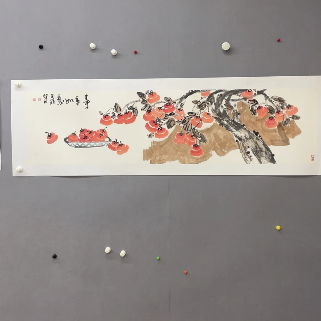 国画艺术家真人手绘