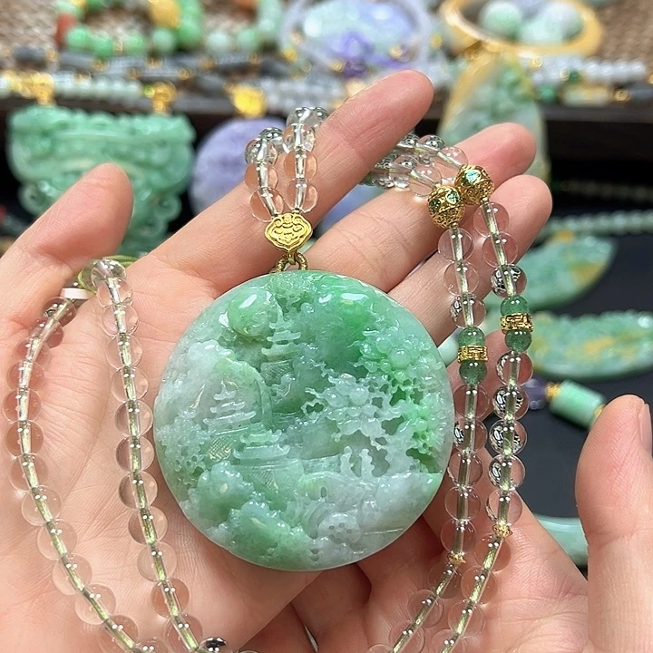 翡翠颈饰未镶嵌吊坠