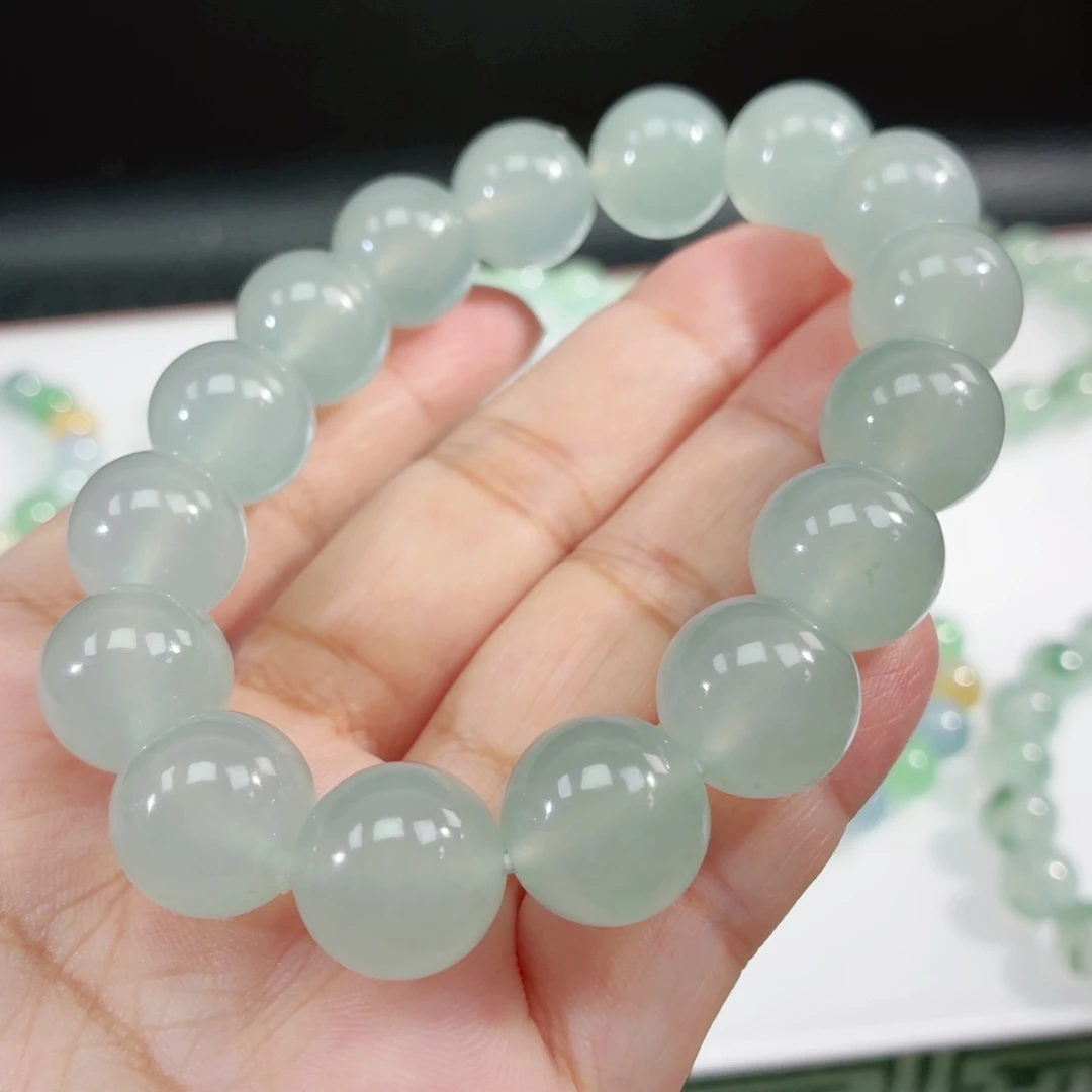 翡翠未镶嵌手链卡13.5