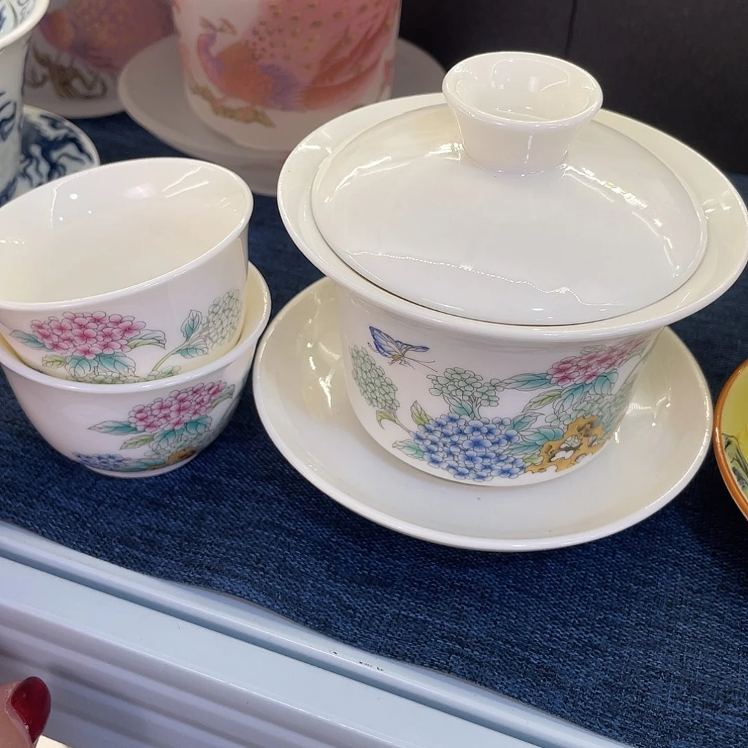 陶景德陶瓷盖碗茶具