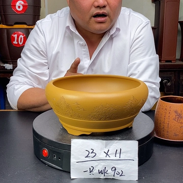 紫砂花盆货号一只WK902