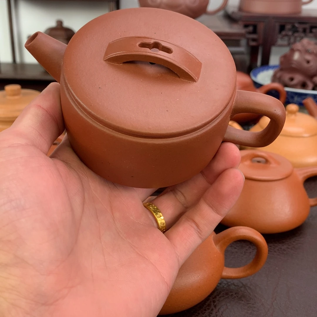 紫砂茶壶紫泥汉瓦容量130cc