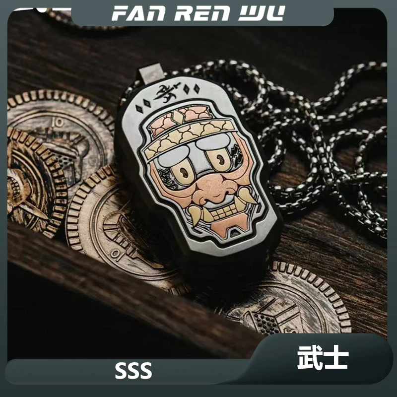 【FAN.R.W】SSS武士雕刻机械推牌ALPHA计划金属解压玩具EDC潮玩