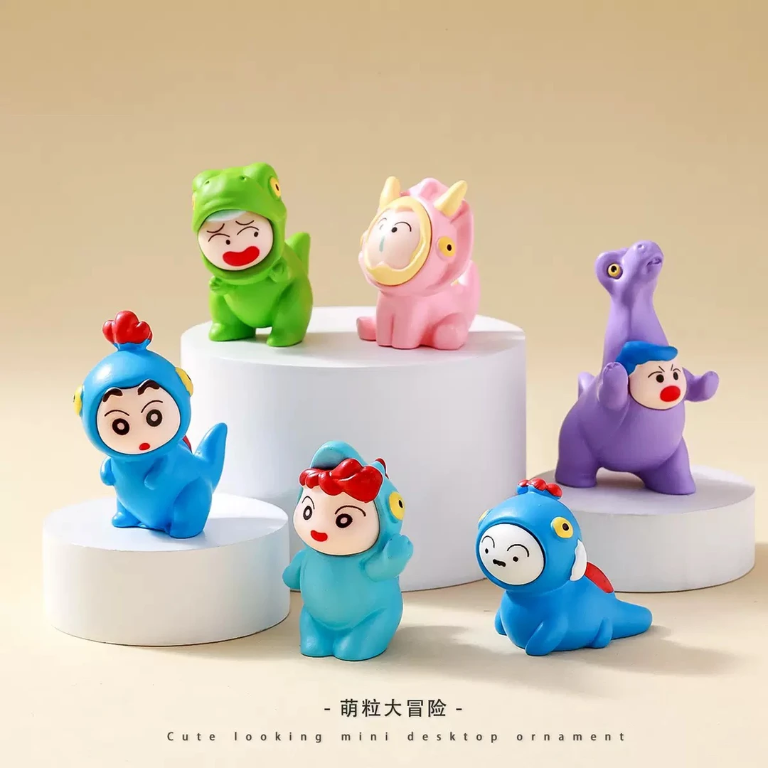 【许愿+对对碰+九宫格】恐龙小新树脂车载桌面摆件