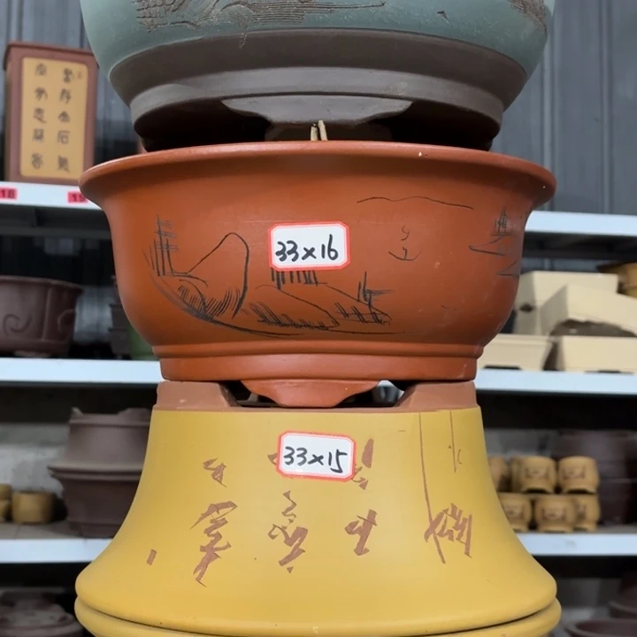 紫砂花盆100-4。