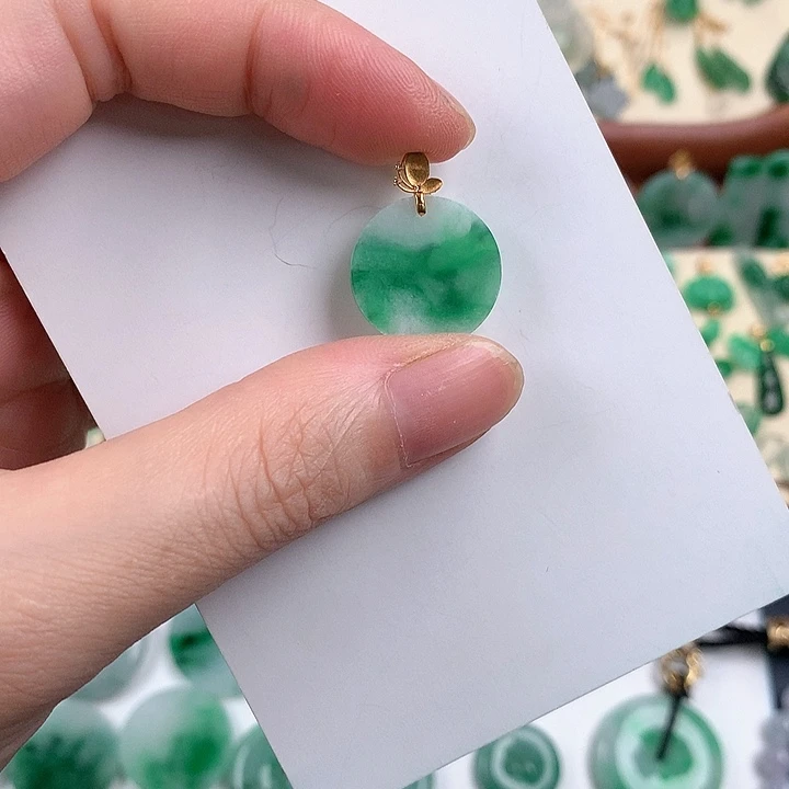 颈饰18K金镶嵌翡翠86323676788