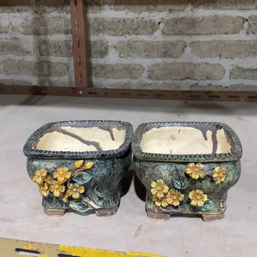 红陶青藤花器多肉花盆