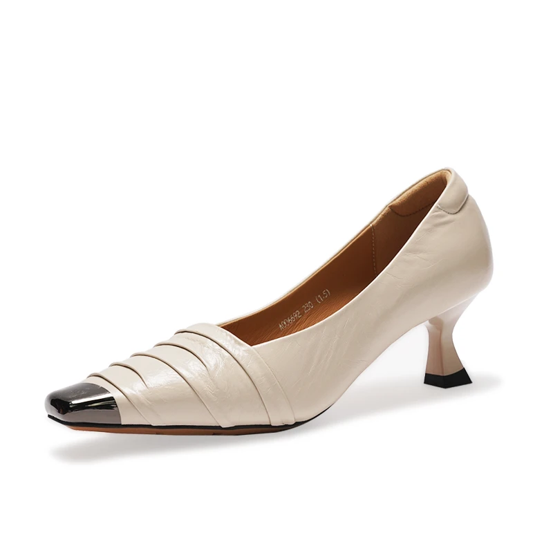 方头浅口细跟高跟鞋女春季百搭006692