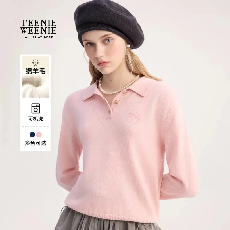 *【绵羊毛】TeenieWeenie小熊女毛针织衫25温暖舒适毛衣TTKW254904E