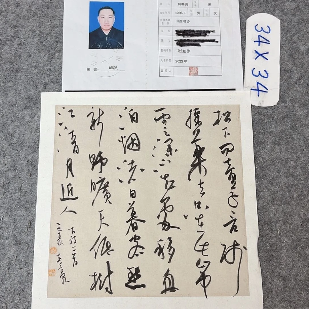 书法中书裴春亮34×34