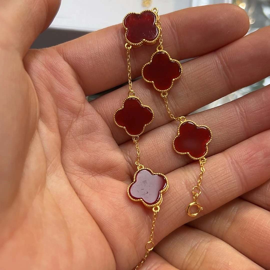 玛瑙/玉髓手链银S925镶嵌?*