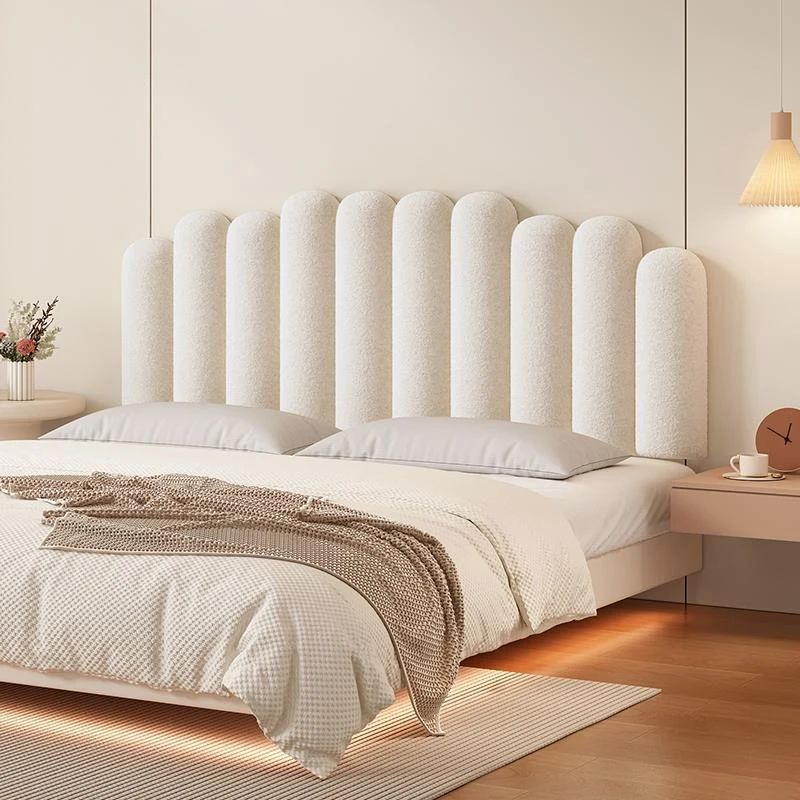 范哲萨波浪钢琴键软包床头靠垫奶油风榻榻米靠枕床头护腰大靠背20