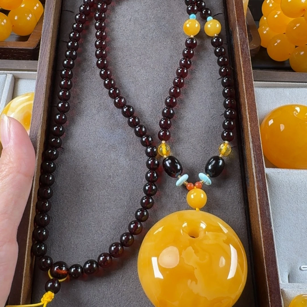 蜜蜡未镶嵌毛衣链