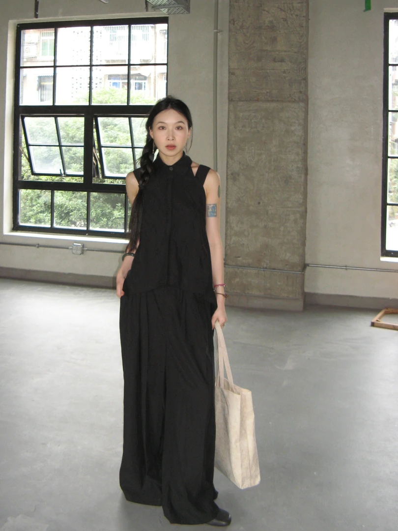 黑色先锋慵懒套装