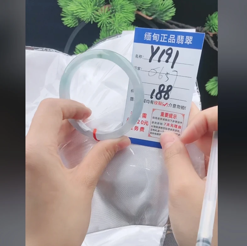 Y191缅甸翡翠处理手镯【一物一证】实物以直播间为准带证书发货