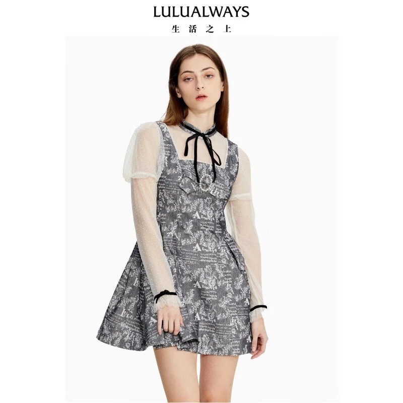 【蜜思仝粉丝专享】LULUALWAYS宫廷风短款连衣裙LOB533K