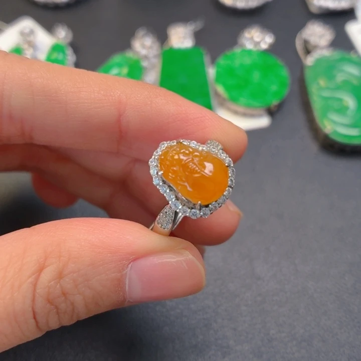 翡翠银S925镶嵌颈饰