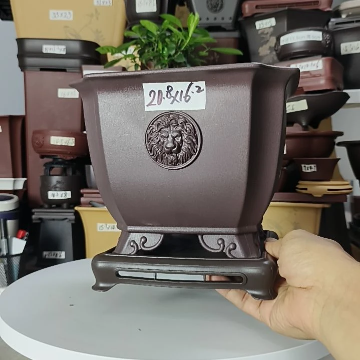 20×16狮头方盆咖十16方底1只