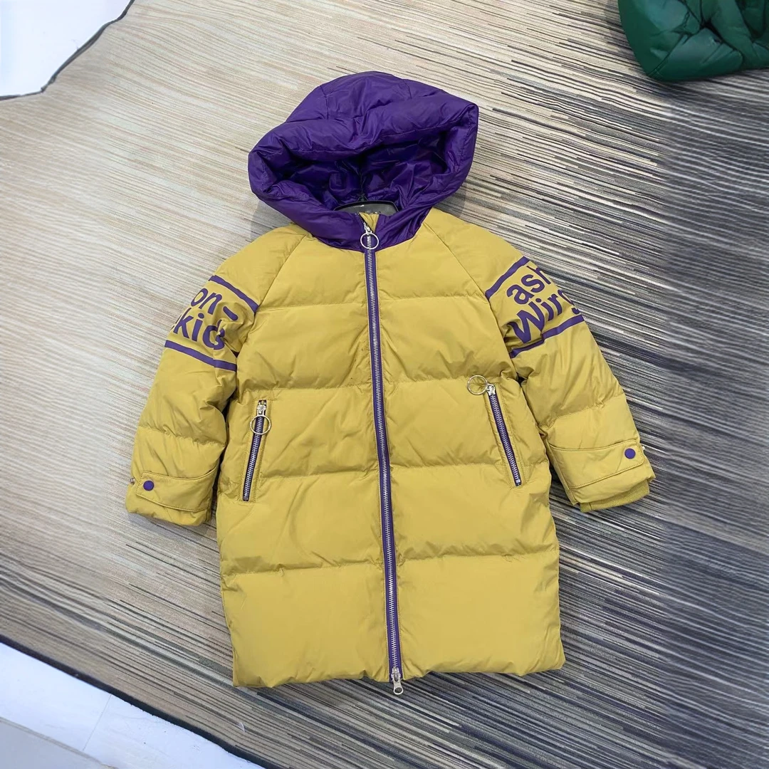 韦家-童装儿童冬季防风保暖白鸭绒羽绒服休闲连帽外套905847