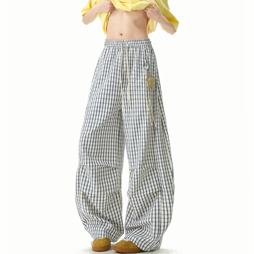 夏季薄款山本裤宽松纯欲慵懒风女装高腰直筒垂感休闲裤子弯刀裤