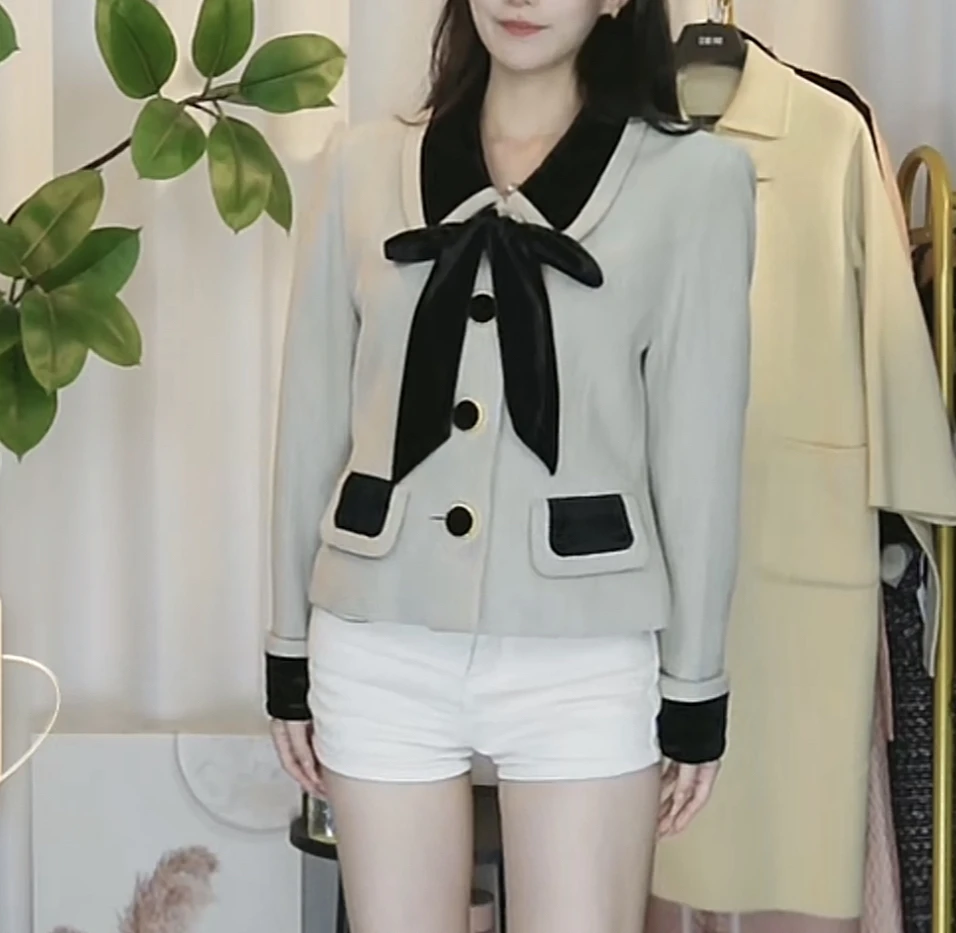 95新 DIOR/迪奥 蝴蝶结拼接西装外套/fy5044