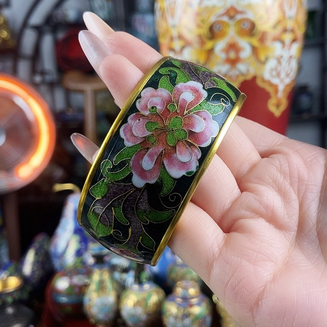 神***韵铜墨绿色大轮胎镯