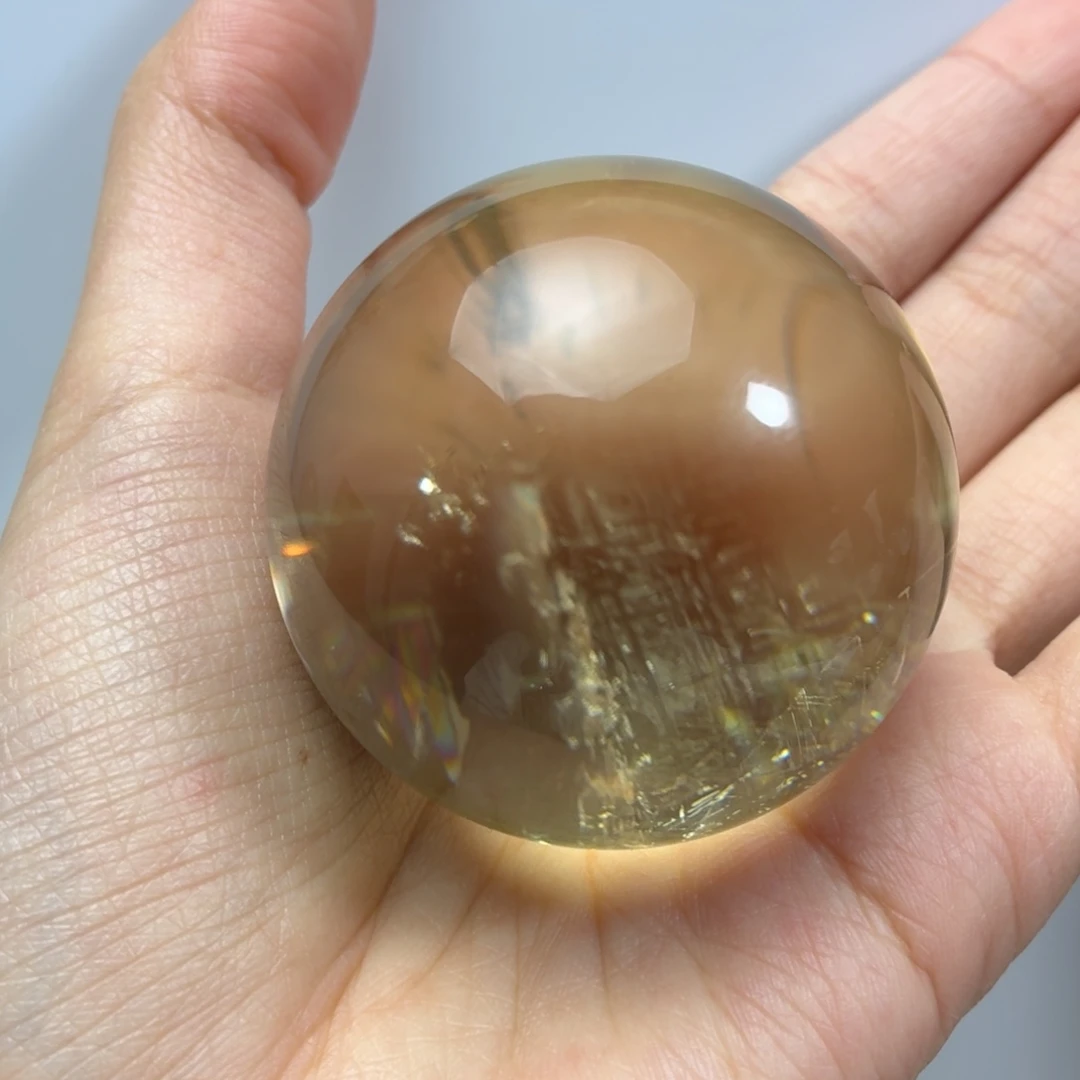 未镶嵌珠宝半成品黄晶符文蓝针49.9mm
