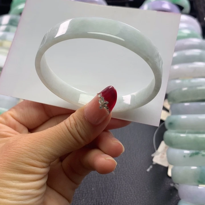 翡翠未镶嵌手镯卡镯55+