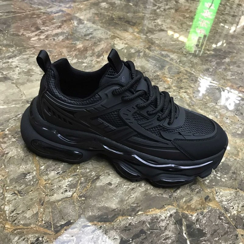 2025【单棉皮网同款】爆款黑武士老爹鞋男鞋系带休闲男百搭运动鞋