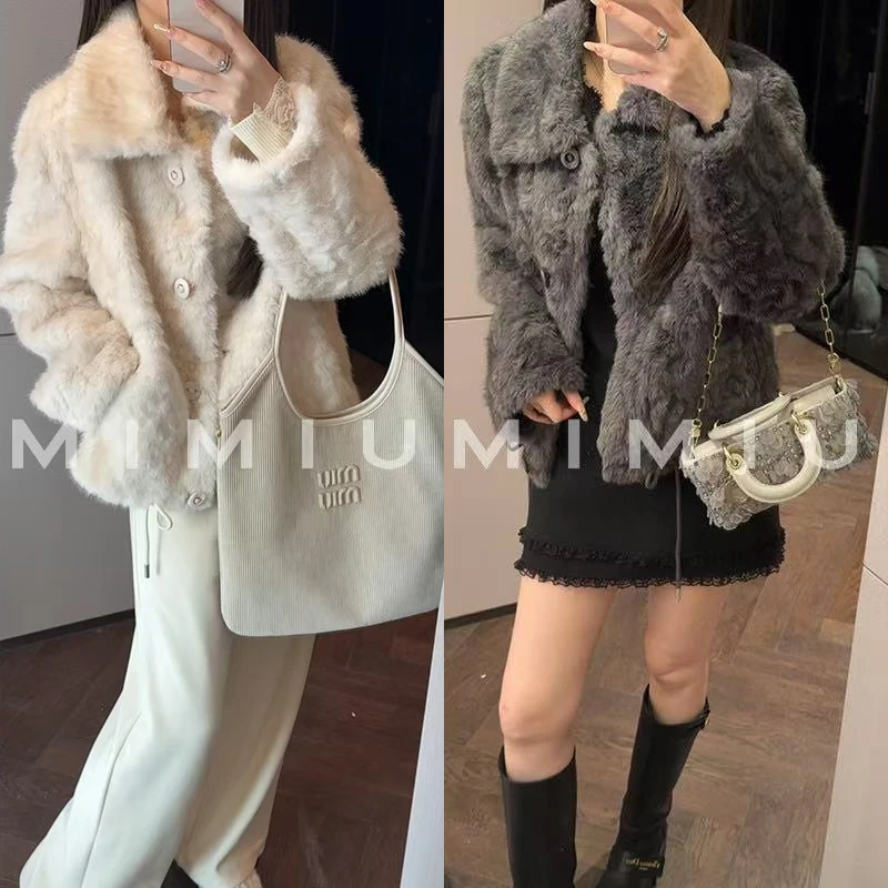 【mimius】P 温柔超柔感毛毛翻领长袖外套 G11015