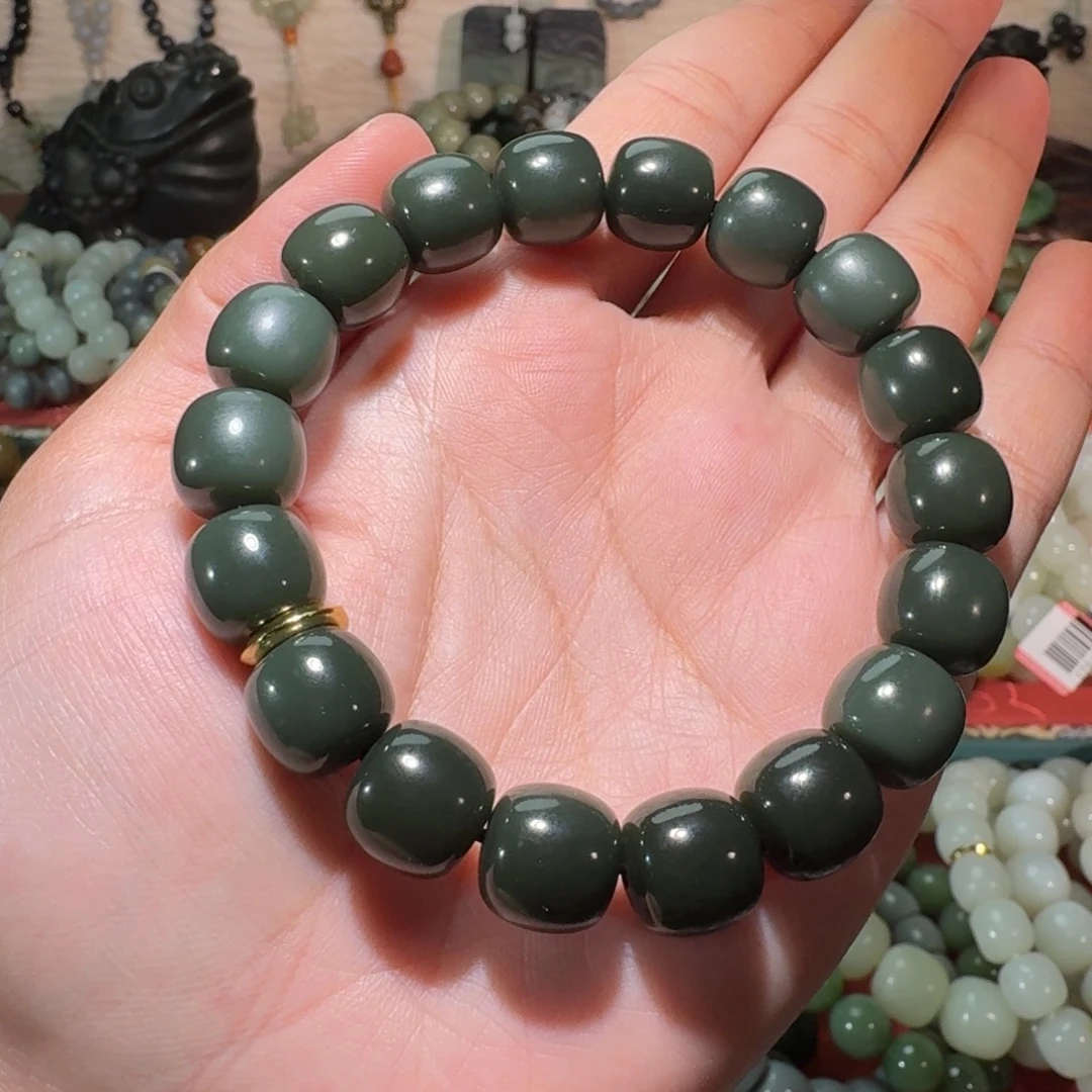 纵***9和田玉未镶嵌手链