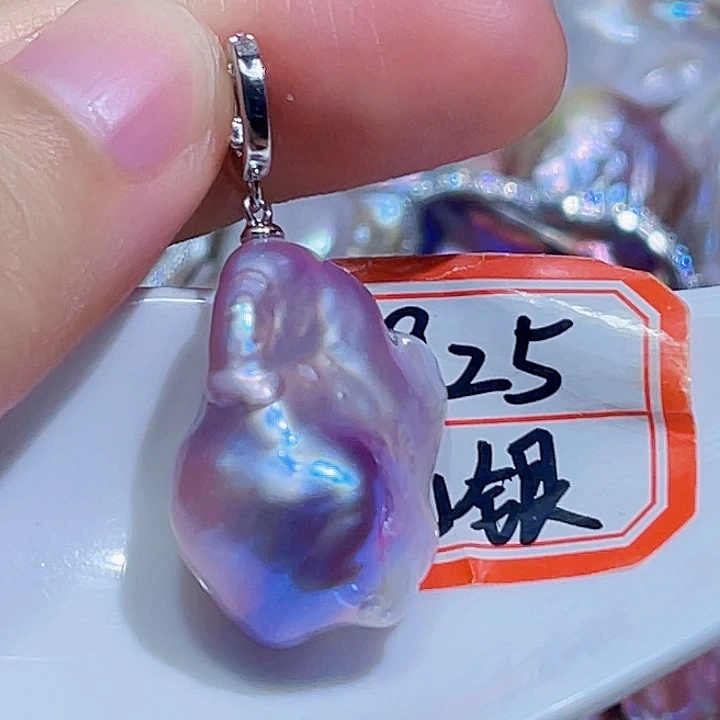 淡水珍珠银S925镶嵌颈饰