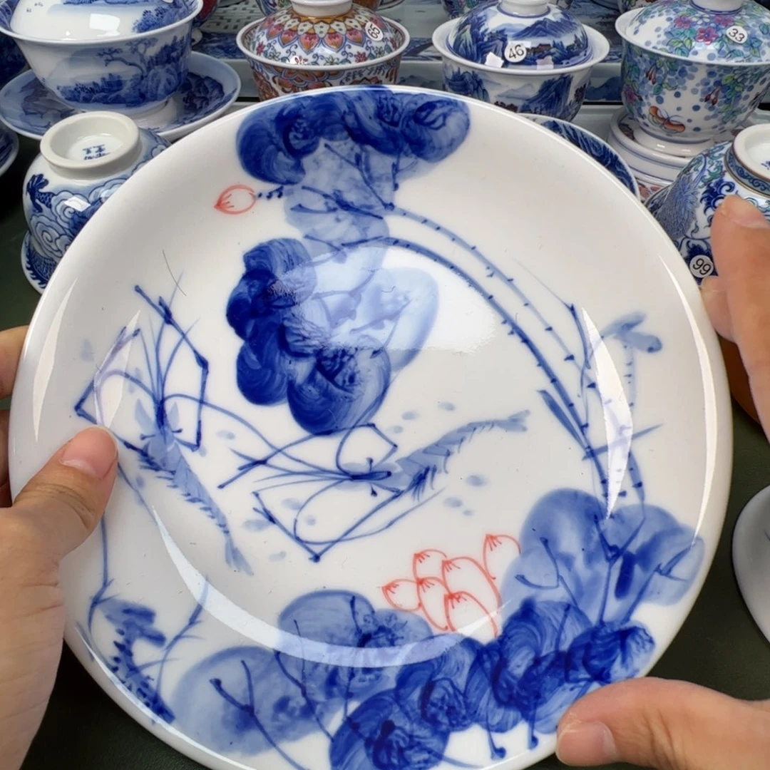 陶瓷景德镇纯手工纯手绘茶具木木50