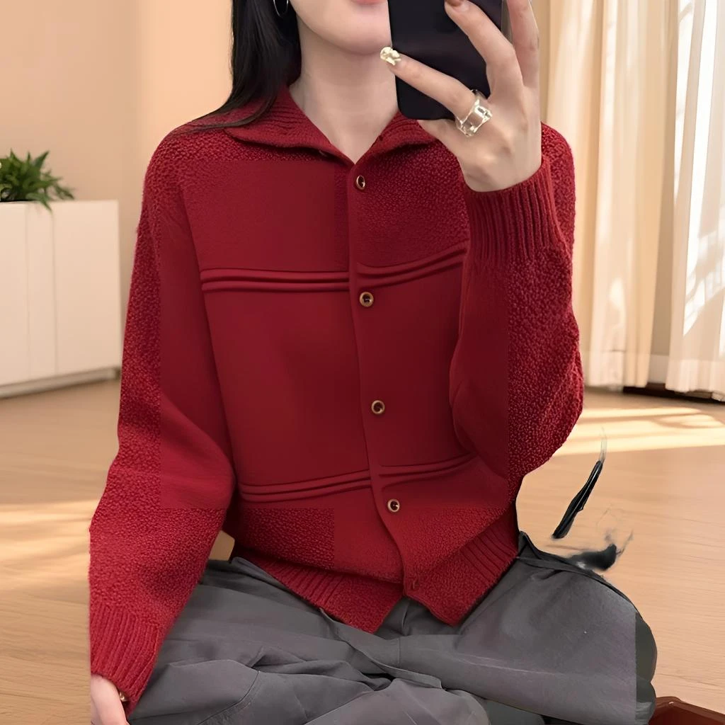 2034 高领羊驼绒开衫