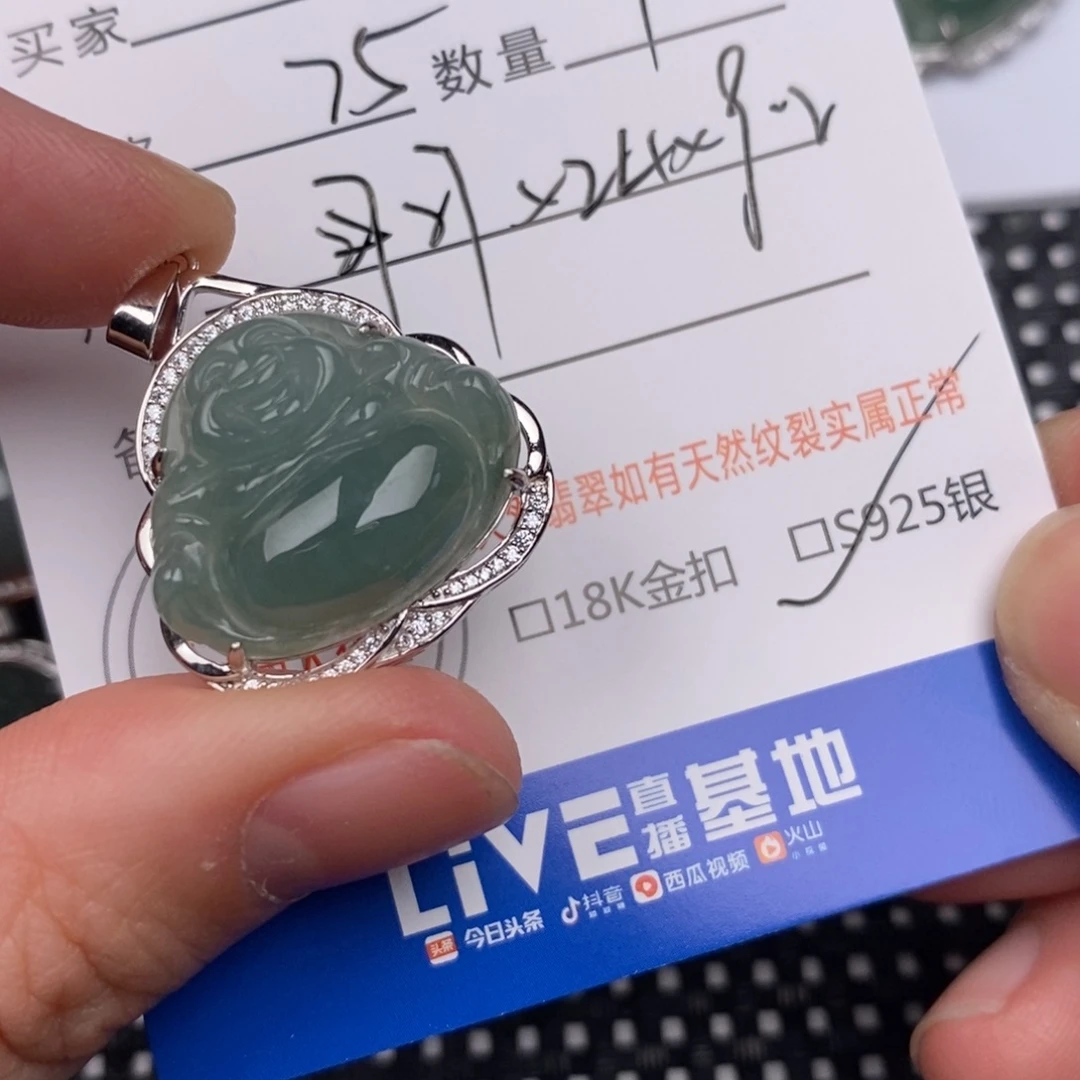 翡翠银S925镶嵌颈饰