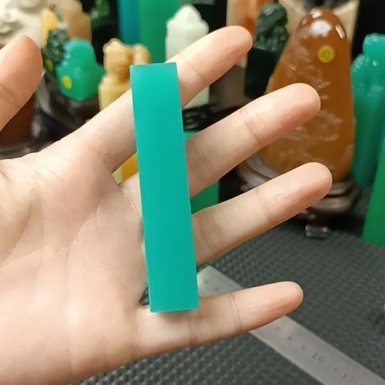 寿山石印石天空蓝素章
