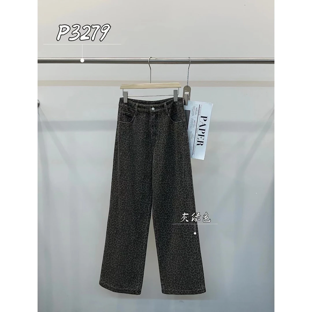 鑫燃KIKI 复古百搭显瘦豹纹裤 P3279 PPT