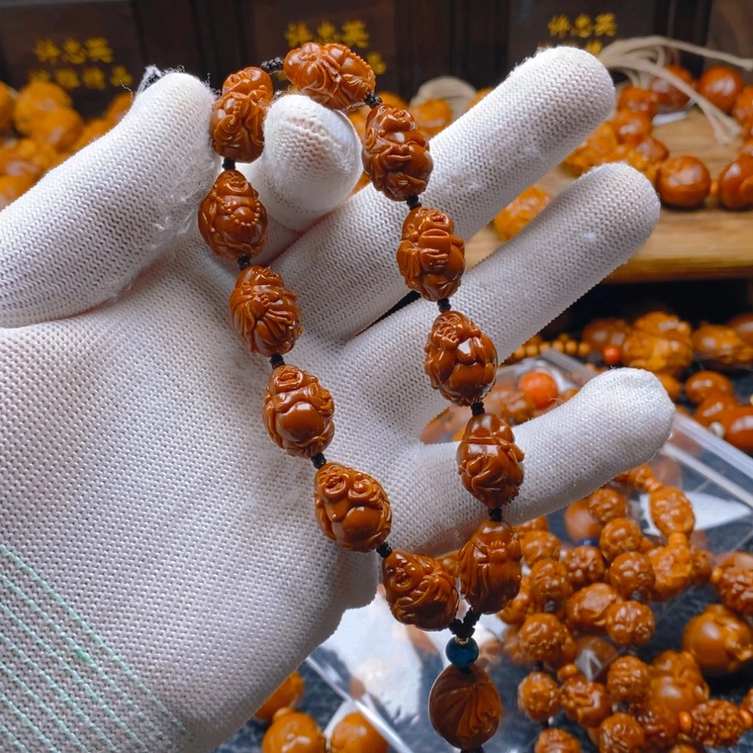 手串/手链橄榄核许忠英1.25一团和气弥勒(19年老料)