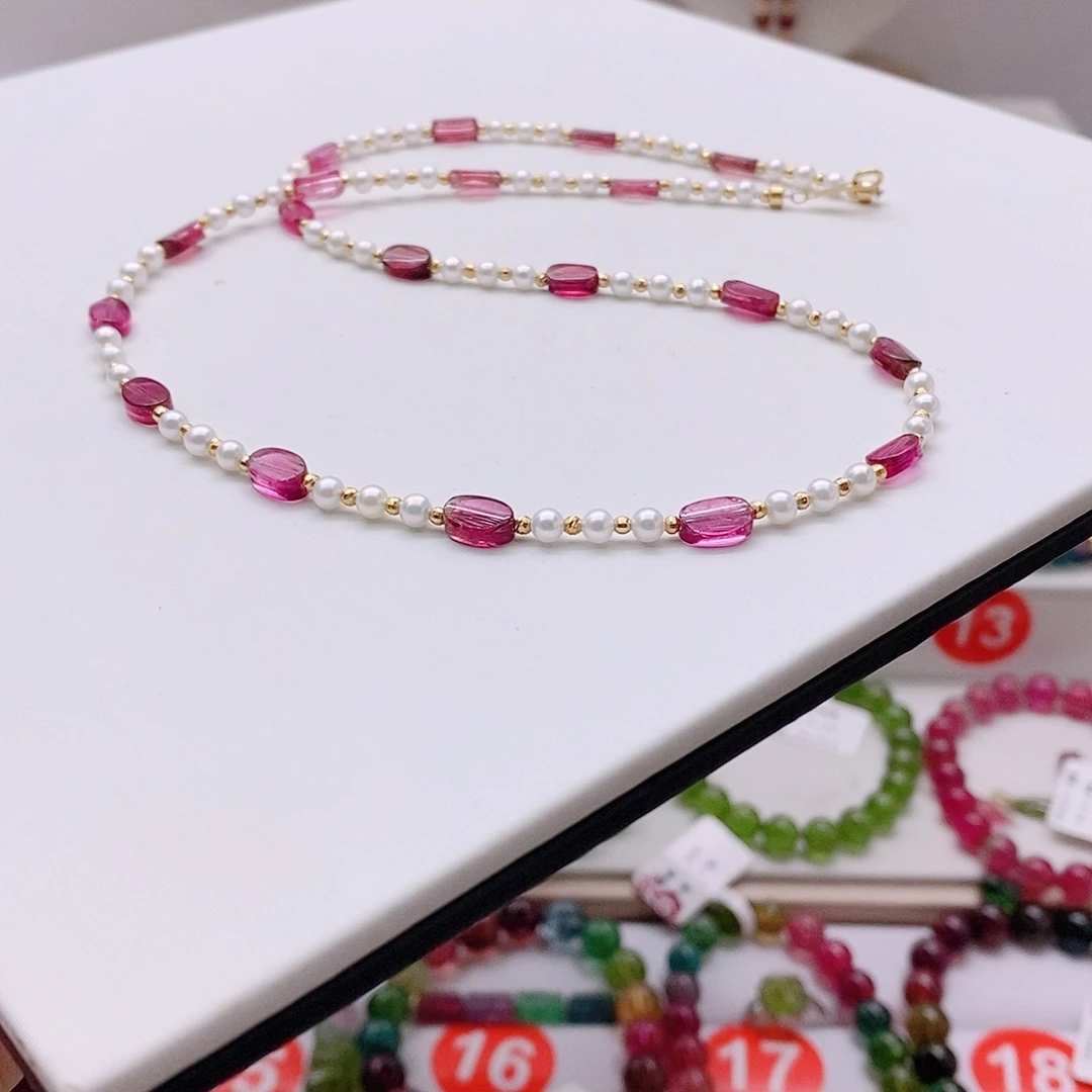 碧玺项链18K金镶嵌2号